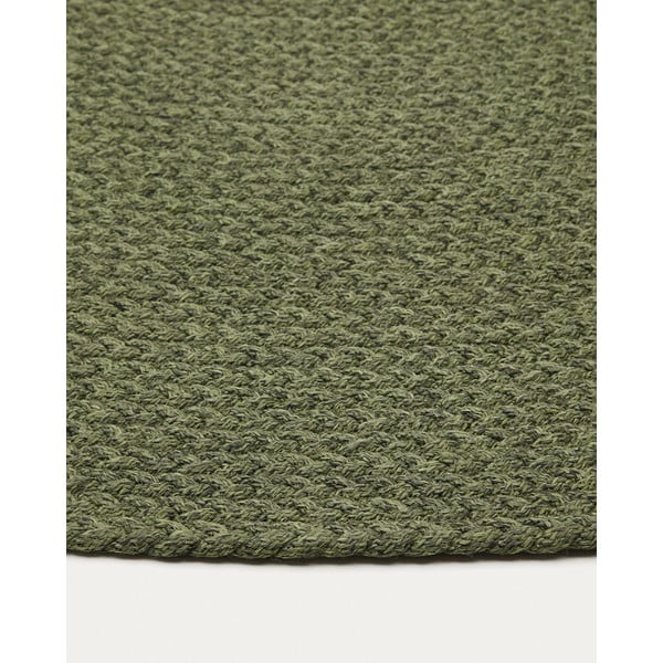 Zöld kerek kültéri-beltéri szőnyeg újrahasznosított szálakból ø 150 cm Despas – Kave Home-image-3