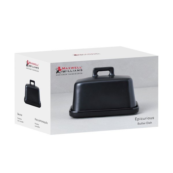 Fekete porcelán vajtartó Epicurious – Maxwell & Williams-image-1