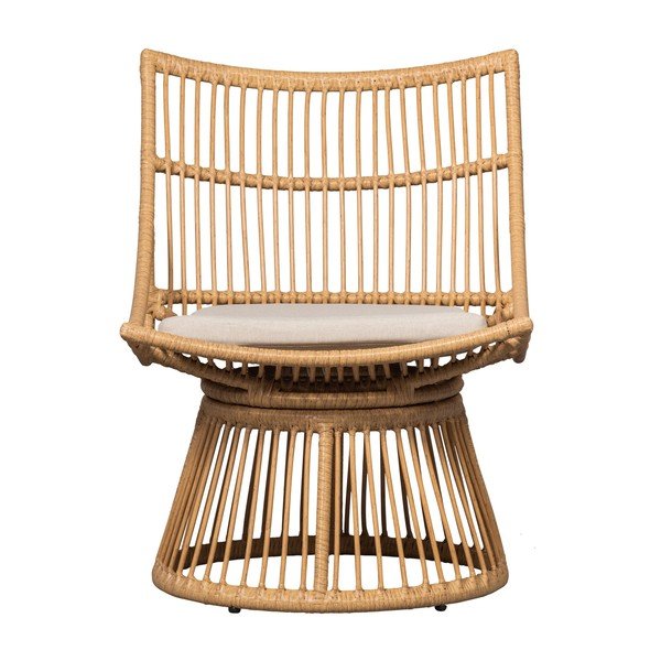 Natúr színű műrattan kerti fotel Alatna – WOOOD-image-2