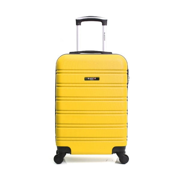 Bilbao citromsárga gurulós bőrönd, 35 l - Bluestar