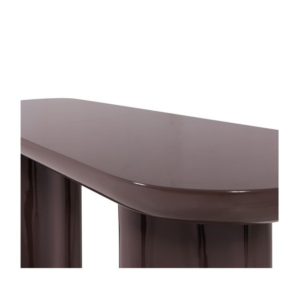 Sötétbarna fényes konzolasztal 35x120 cm Evara – WOOOD-image-4