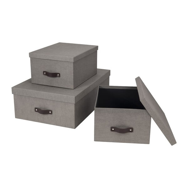 Fedeles tárolódoboz szett 3 db-os Inge – Bigso Box of Sweden-image-3