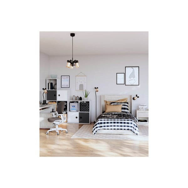 Fekete-aranyszínű gyerek fali lámpa fém búrával Mouse – GTV-image-1