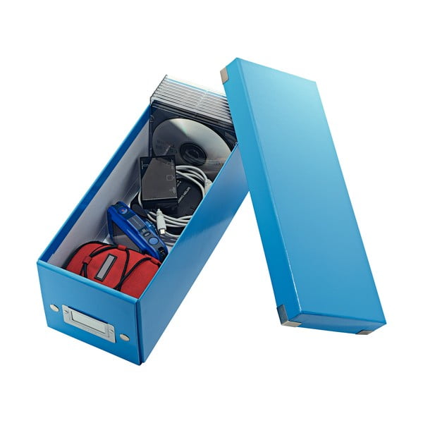 Kék fedeles karton tárolódoboz 14x35x14 cm Click&Store – Leitz-image-2