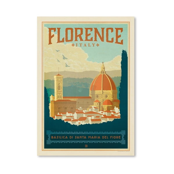 Florence Italia poszter, 42 x 30 cm - Americanflat