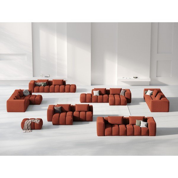 Terrakotta színű sarokkanapé (bal oldali-heverő résszel) Verona – Cosmopolitan Design-image-1