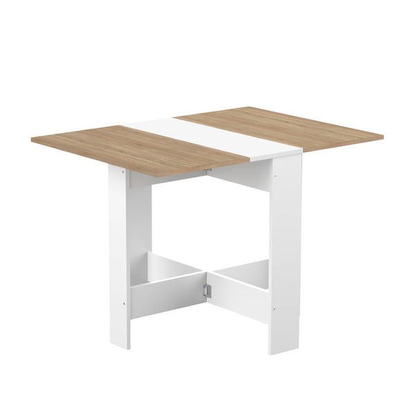 Bővíthető étkezőasztal tölgyfa dekoros asztallappal 76x28 cm Papillon – TemaHome-image-3