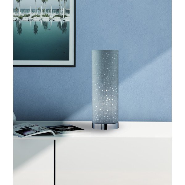 Szürke asztali lámpa textil búrával (magasság 35 cm) Thor – Fischer & Honsel-image-2