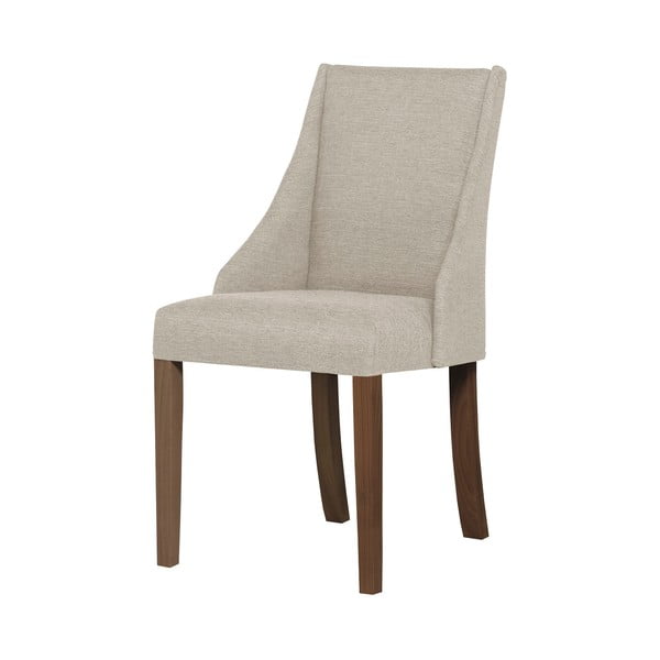 Absolu krémes fehér bükkfa szék, sötétbarna lábakkal - Ted Lapidus Maison