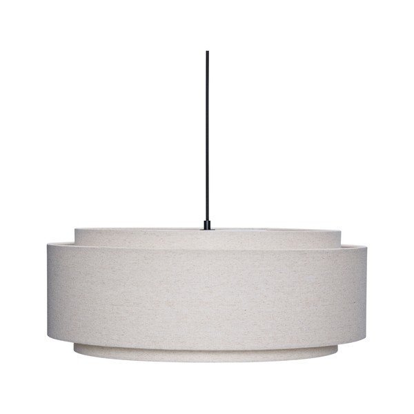 Krémszínű textil függőlámpa ø60x23 cm Sable – Hübsch