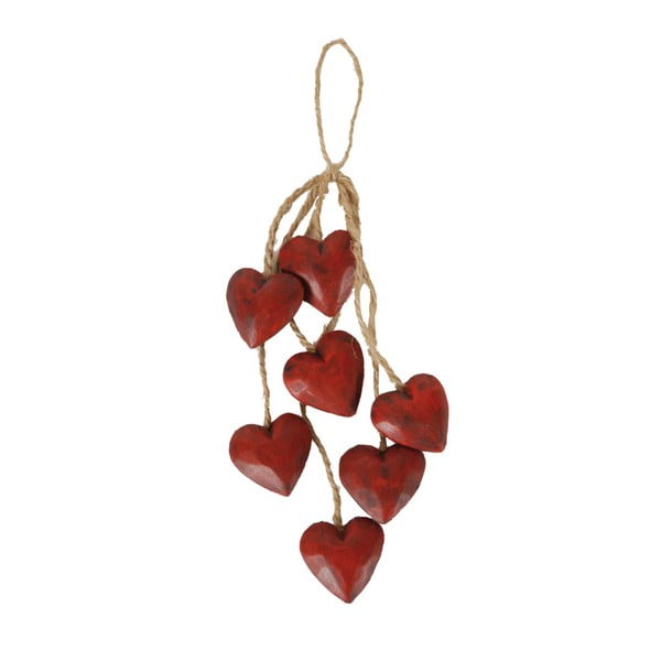 Red Heart fából készült felakasztható dekoráció - Antic Line