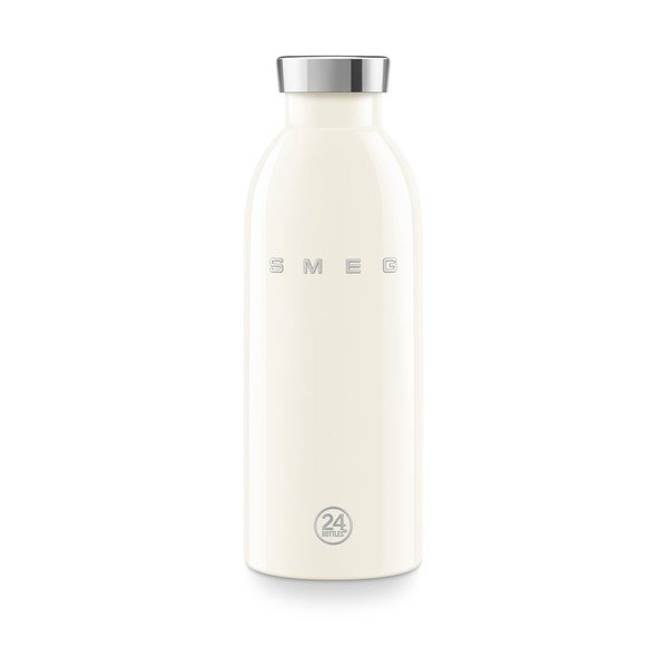 Krémszínű rozsdamentes acél termopalack 500 ml 24BOTTLES – SMEG
