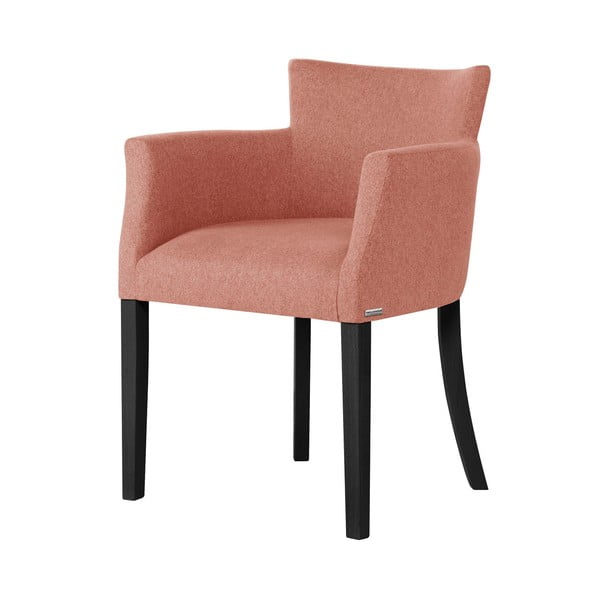 Santal rózsaszín bükkfa szék fekete lábakkal - Ted Lapidus Maison