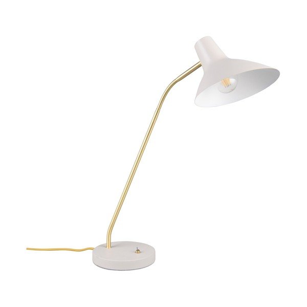 Aranyszínű-elefántcsont színű asztali lámpa hajlítható szerkezettel (magasság 54 cm) Traveller – Trio