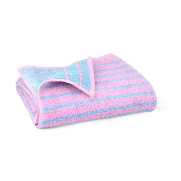 Kék-rózsaszín frottír bambuszkeverék fürdőlepedő 70x140 cm Nuance – JUNA