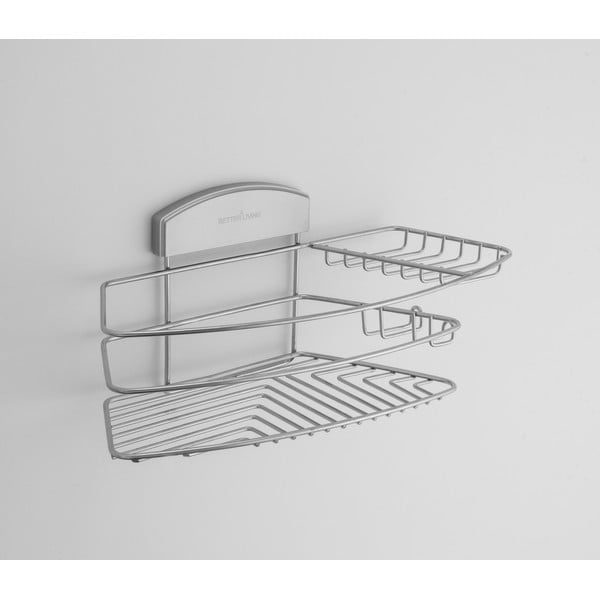 Gel fúrás nélküli tusfürdőtartó fali polc, 35 x 16 cm - Compactor-image-2