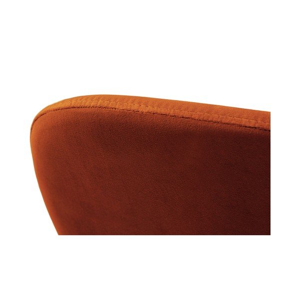 Terrakotta színű kárpitozott rakásolható étkezőszék Caroline – Micadoni -image-4