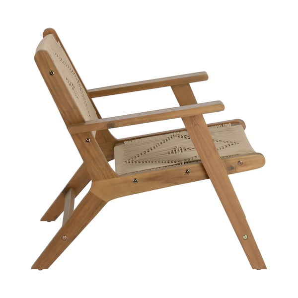 Geralda sötétszínű akácfa kerti fotel - Kave Home-image-2