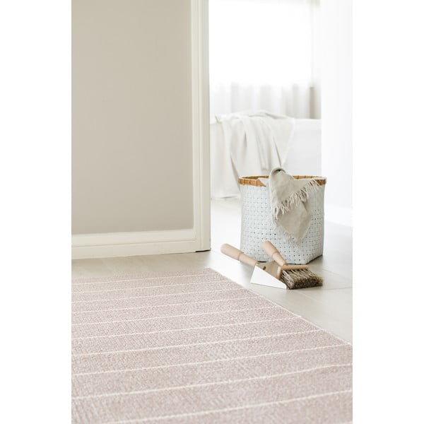 Világos rózsaszín kültéri-beltéri futószőnyeg 70x180 cm Carl Pale Rose – Pappelina-image-3