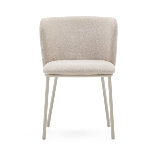 Bézs kárpitozott étkezőfotel Ciselia – Kave Home-image-3