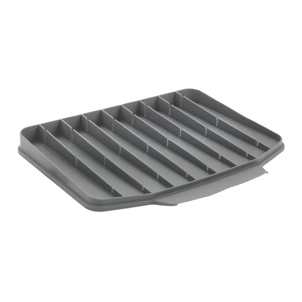 Szürke műanyag edénycsepegtető alátét 40x33 cm Gravity – Metaltex