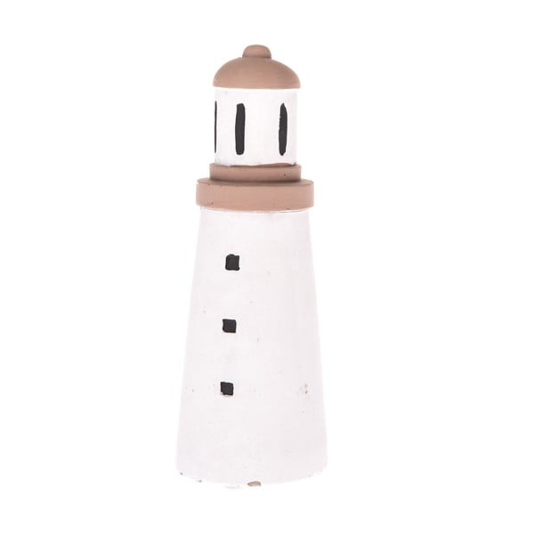 Lighthouse fehér beton dekoráció, magasság 18 cm - Dakls