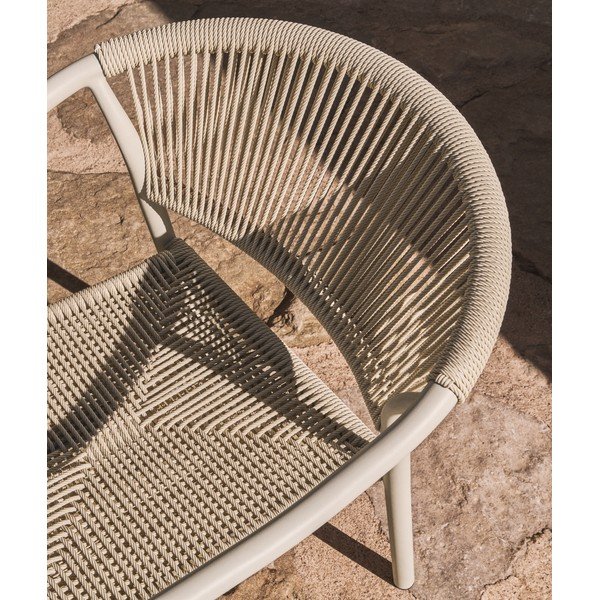 Krémszínű rattan kerti szék Livadia – Kave Home-image-3