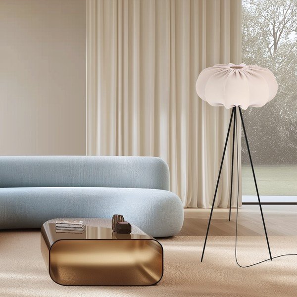 Bézs állólámpa textil búrával (magasság 147 cm) Cafee – Candellux Lighting-image-1