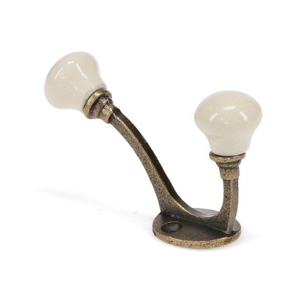 Krémszínű fém fali fogas 3 cm – Rex London-image-3