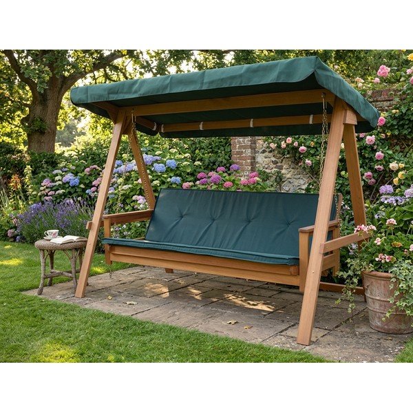 Zöld fa kerti hintaágy Vegas Lux - Rojaplast-image-1