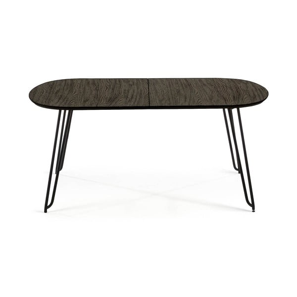 Bővíthető étkezőasztal kőrisfa dekoros asztallappal 90x140 cm Norfort – Kave Home-image-4