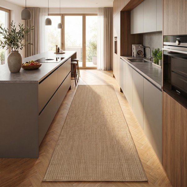 Bézs kültéri-beltéri futószőnyeg 80x250 cm Mira 1450 – Ayyildiz Carpets-image-1