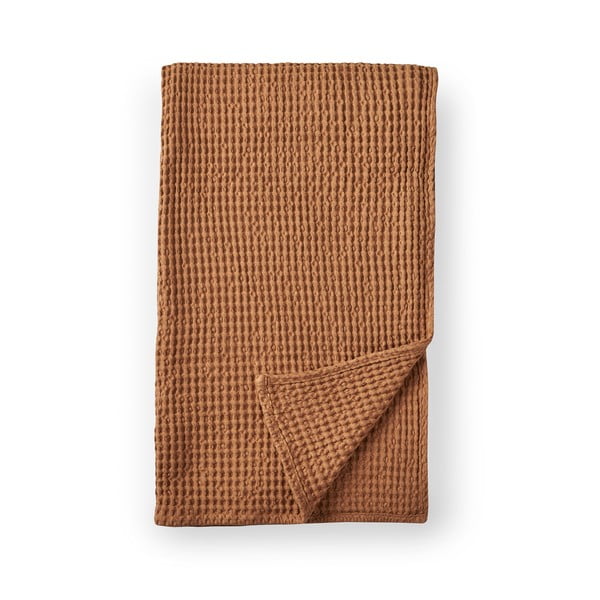 Barna pamut takaró 150x200 cm Jaipur Chunky Waffle – Pineapple Elephant