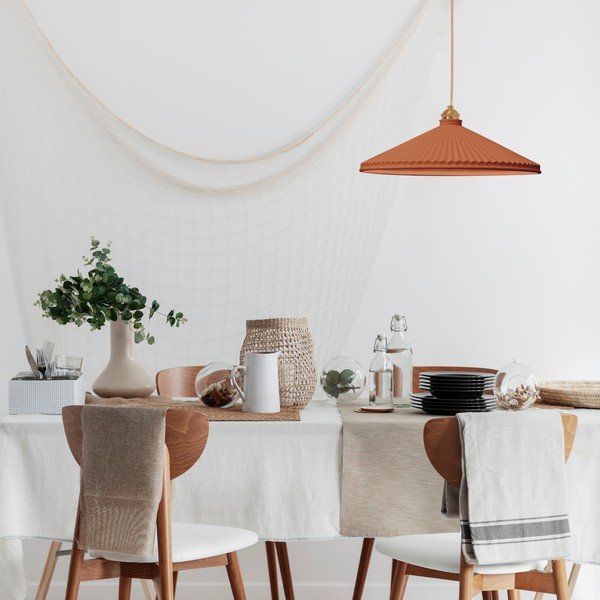 Elena piros függőlámpa, magasság 150 cm - SULION-image-1