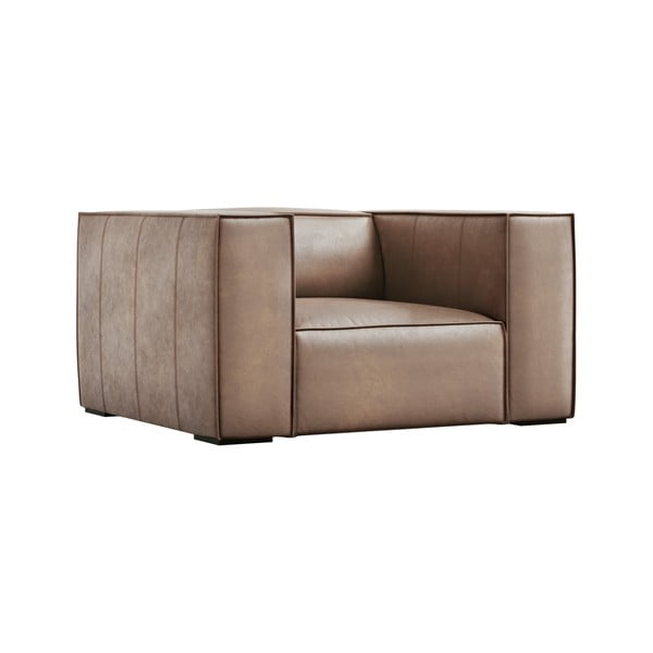 Világosbarna bőr fotel Madame – Windsor & Co Sofas