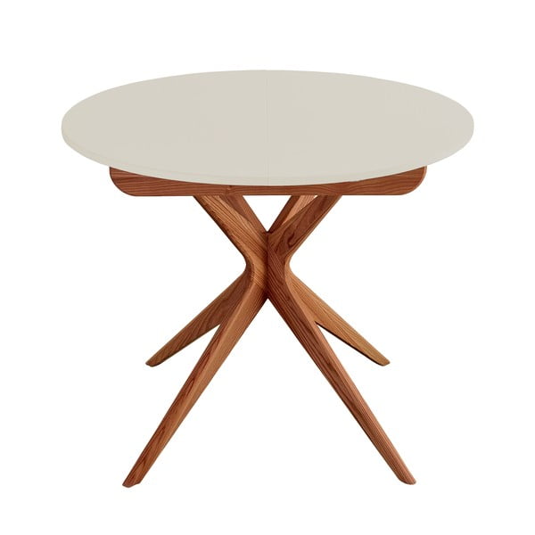 Kerek bővíthető étkezőasztal hosszabbító asztallappal ø 90 cm Jubi – Ragaba