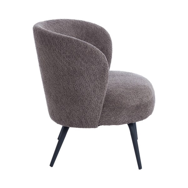 Sötétbarna buklé fotel Dieyda – Light & Living-image-3