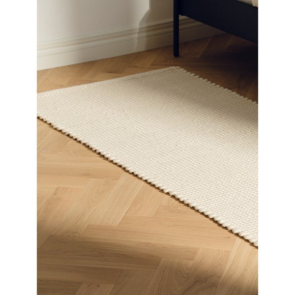 Bézs kézi szövésű gyapjú szőnyeg 140x200 cm Talo – noo.ma-image-2