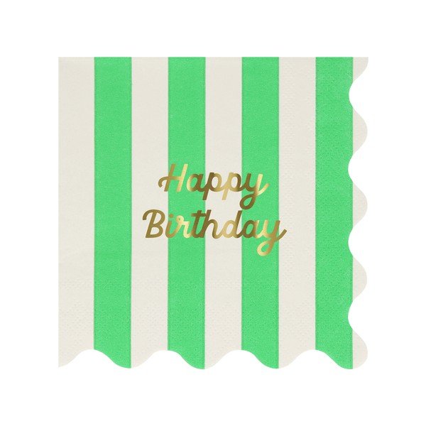 Papír szalvéta szett 16 db-os Happy Birthday – Meri Meri-image-4