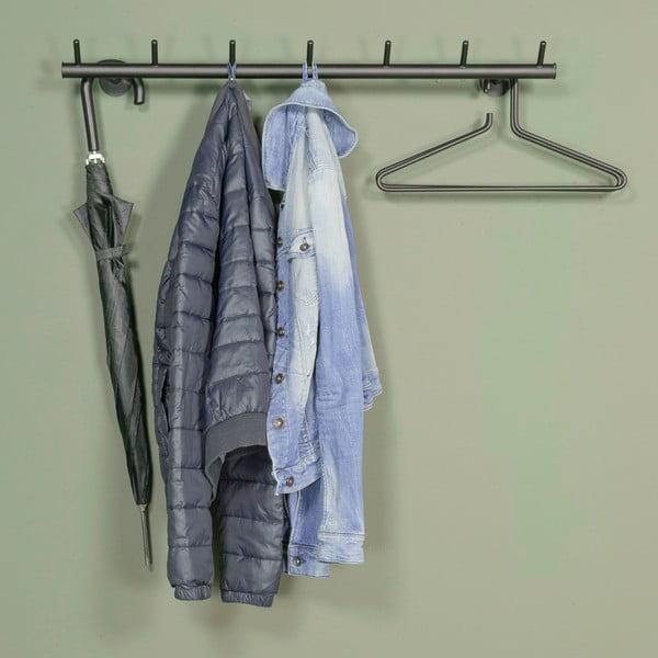 Fekete fém fali fogas 80 cm Odin – Spinder Design-image-2