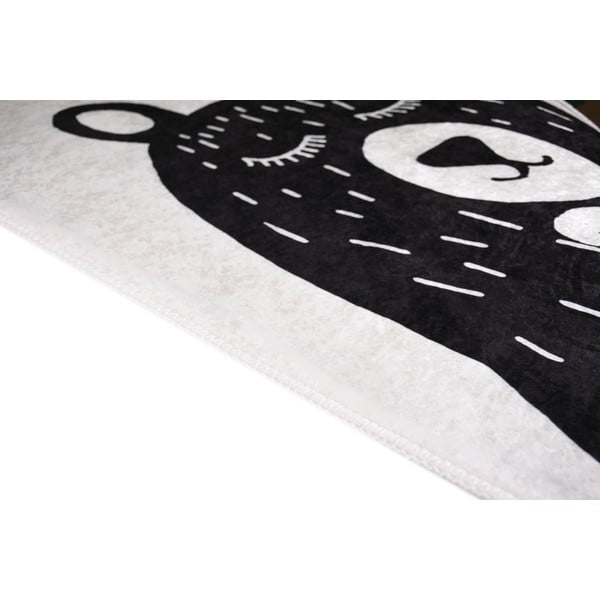 Fekete-fehér mosható gyerek szőnyeg 160x230 cm Bear Family v2 – Vitaus-image-2