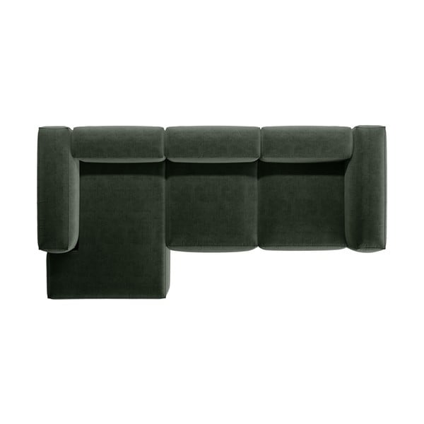 Zöld sarokkanapé (bal oldali-heverő résszel) Bergamo – Cosmopolitan Design-image-3