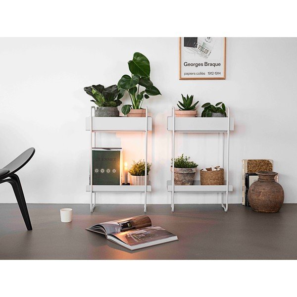 Világosszürke fém konzolasztal 24x48 cm A-Console – Zone-image-2