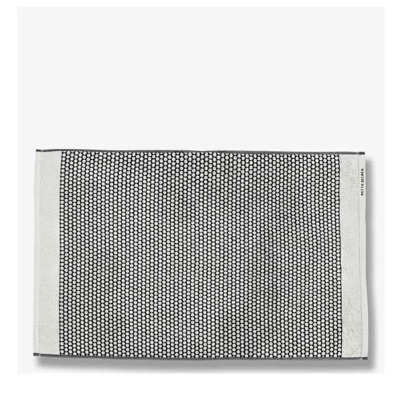 Fekete-fehér textil fürdőszobai kilépő 50x80 cm Grid – Mette Ditmer Denmark