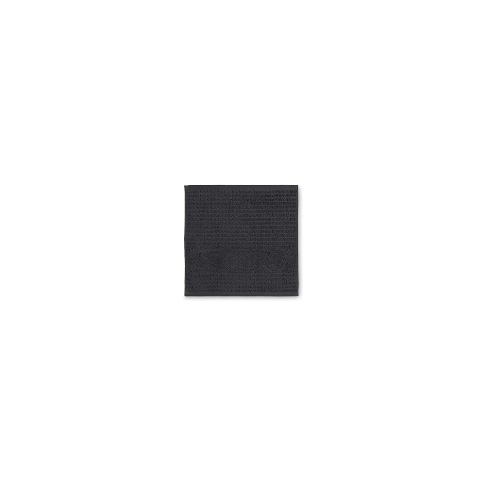 Sötétszürke frottír bio pamut törölköző 30x30 cm Check  JUNA