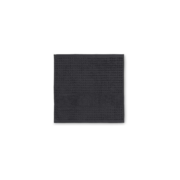 Sötétszürke frottír bio pamut törölköző 30x30 cm Check – JUNA