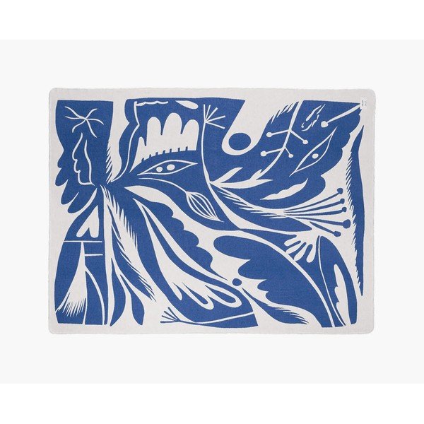 Kék takaró 165x200 cm Lino – noo.ma-image-3