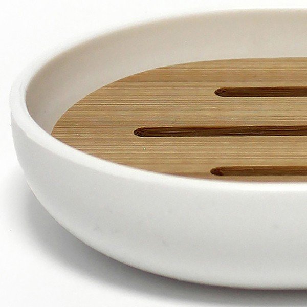 Fehér műanyag szappantartó Smart – douceur d'intérieur-image-2