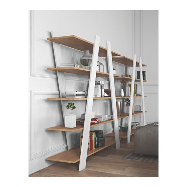 Wind Oak fehér könyvespolc - TemaHome-image-4