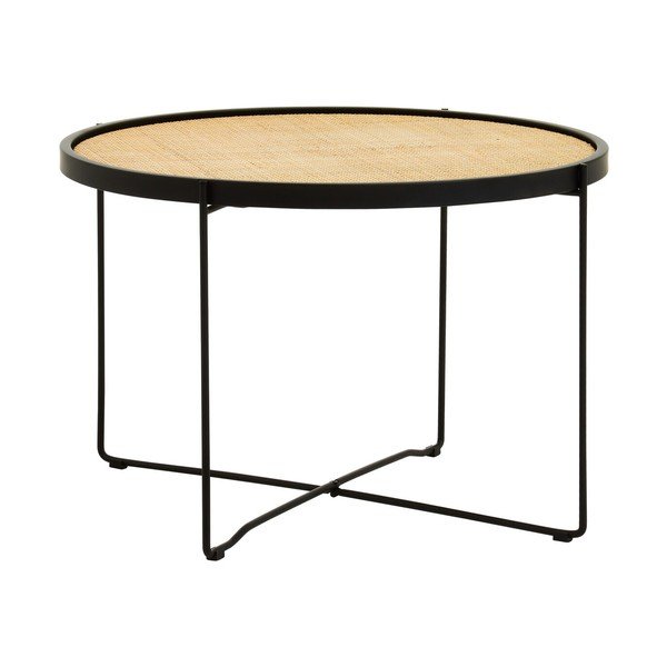 Natúr színű rattan kerek dohányzóasztal ø 60 cm Depok – Premier Housewares